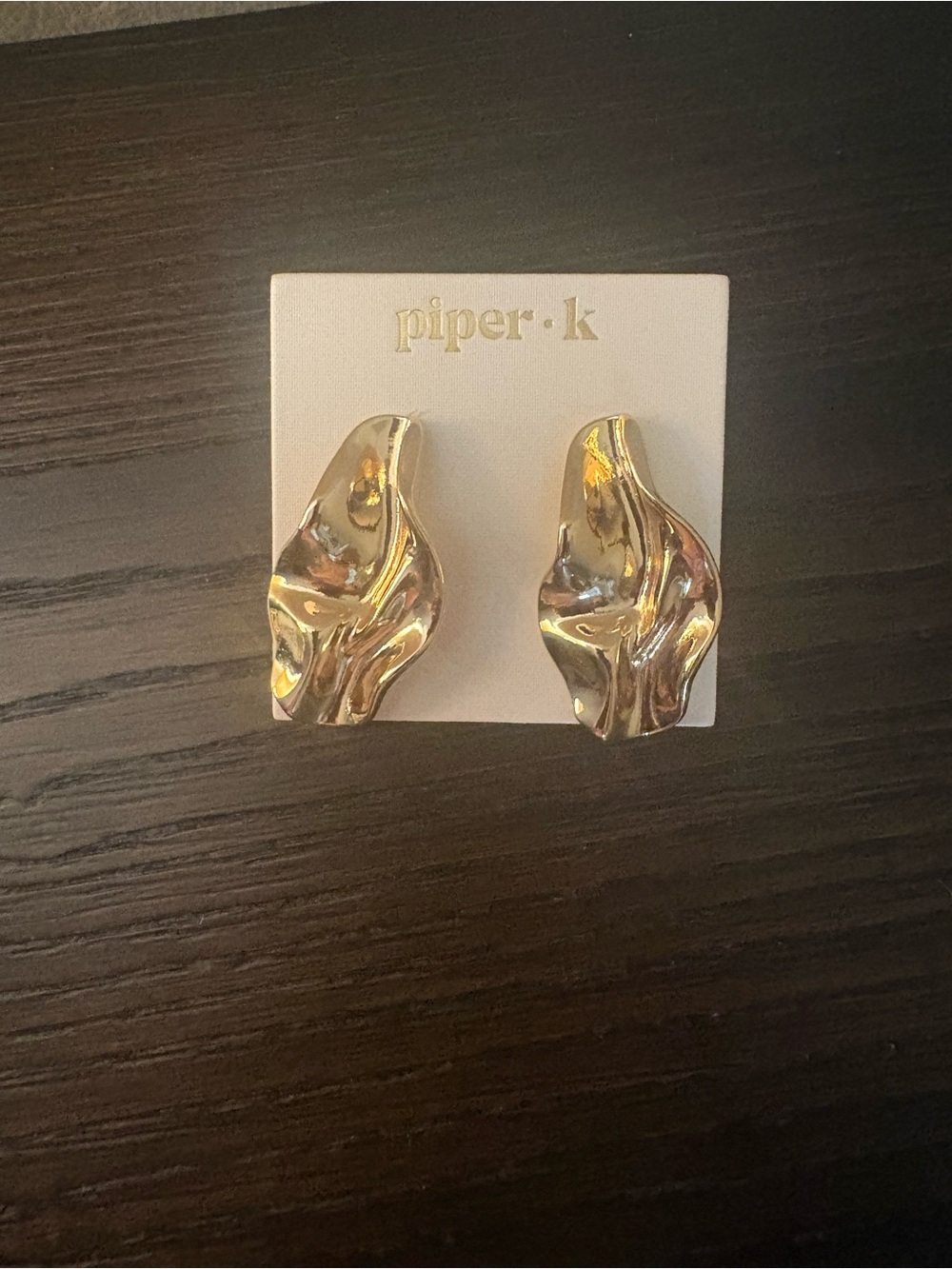 NEW Piper K Gold Statement Earrings